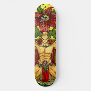 skateboard Vintage Jaune mystique guerrier