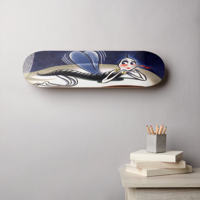 Skateboard Vintage Madame Malaria Mosquito Skate (Art mural (Horz))