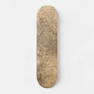 Skateboard Vintage Map of the Washington DC Area (1865)