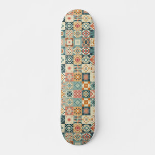 Skateboard Vintage, patchwork, paré