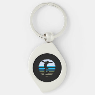 Skateboard Vintage Retro Keychain