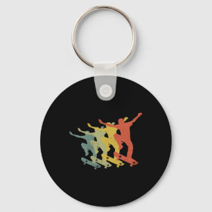Skateboard Vintage Skate Retro Love Skateboarding Keychain