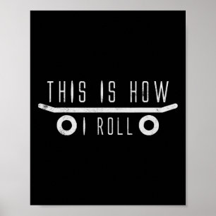 Skateboard Vintage Skate Retro Love Skateboarding Poster
