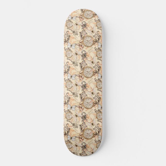 Skateboard Vintage Victorian Shabby Chic Country Motif (Recto)