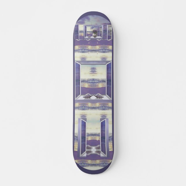 Skateboard violettes dans un bocal de lune (Devant)