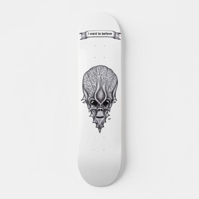 Skateboard Visage Alien, Reconstruction faciale du crâne afri (Devant)