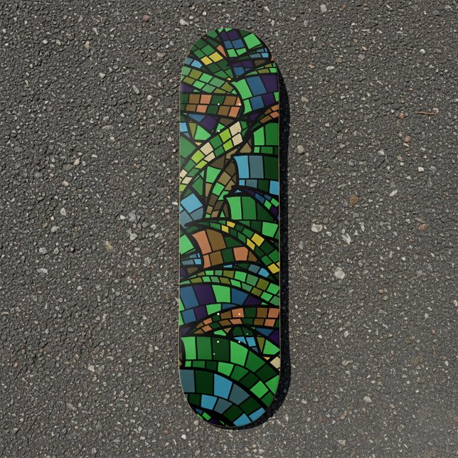 Skateboard Vision géométrique Motif tendance (Créateur téléchargé)