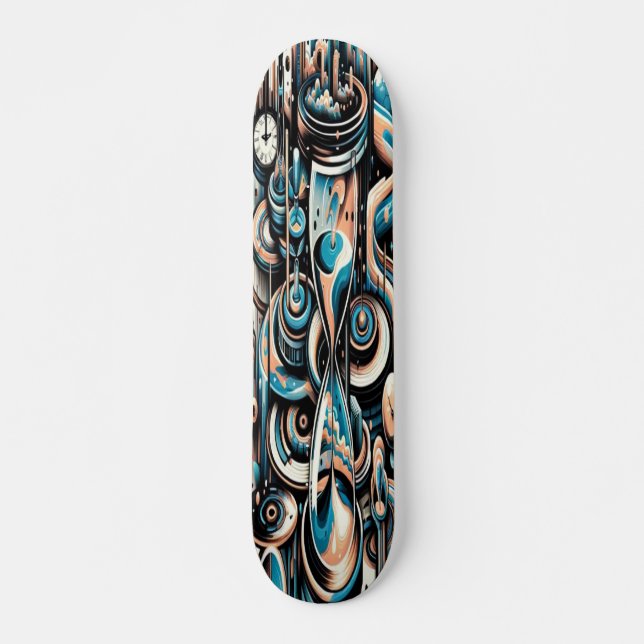 Skateboard "Visions temporelles" (Devant)