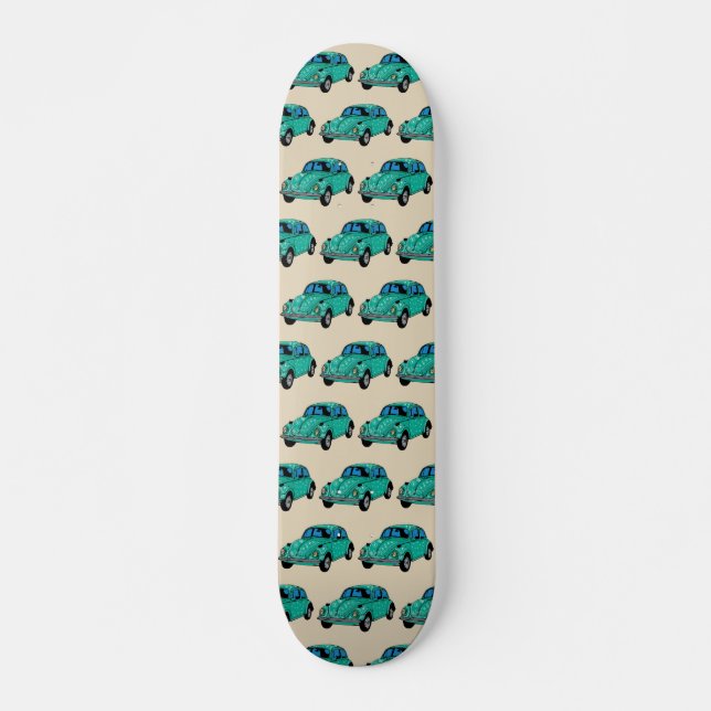 Skateboard Voiture Boho Bleu (Devant)
