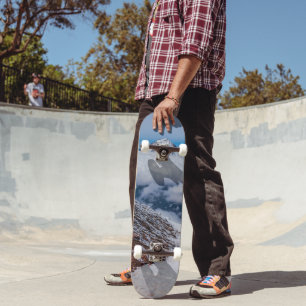 Skateboard volcan montagne neige