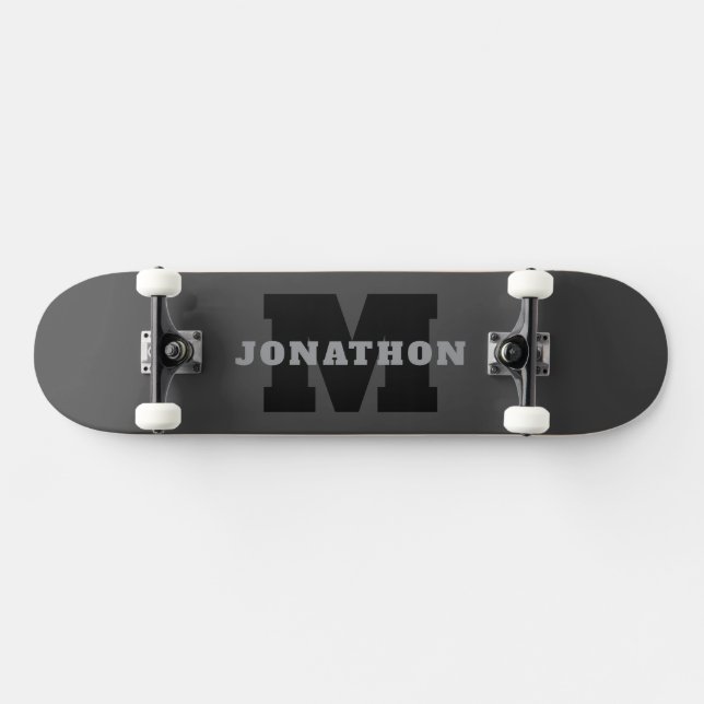 Skateboard Votre nom ou nom commercial | Masculine moderne Gr (Horz)