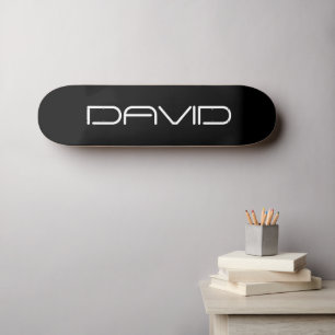 Skateboard Votre nom   Texte personnalisable stylisé Cool