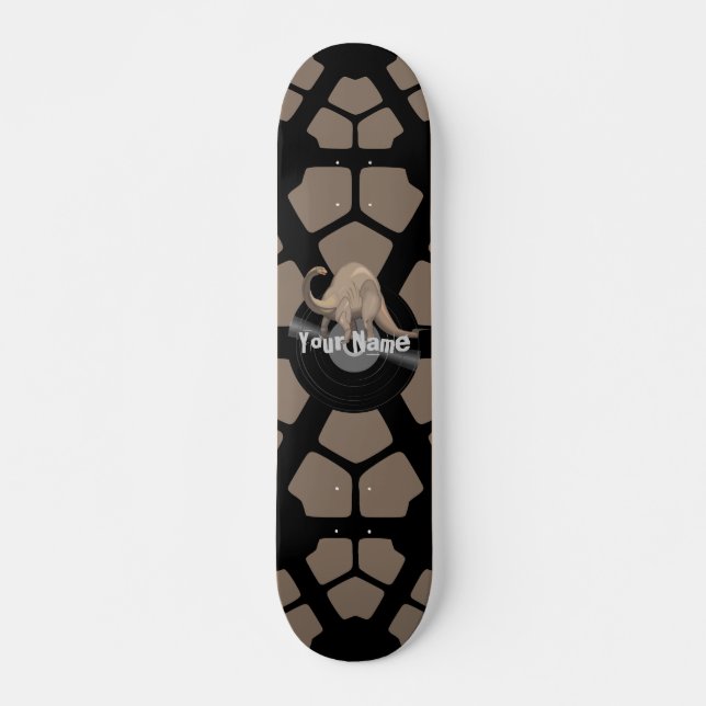Skateboard Votre planche à roulettes nommée de dinosaure (Devant)
