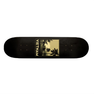 Skateboard voyage d'art déco du Vietnam Asie du Sud-Est rét