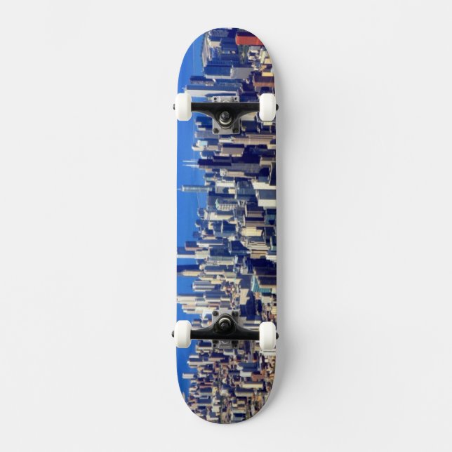 Skateboard Vue aérienne de Chicago du centre avec le lac (Recto)