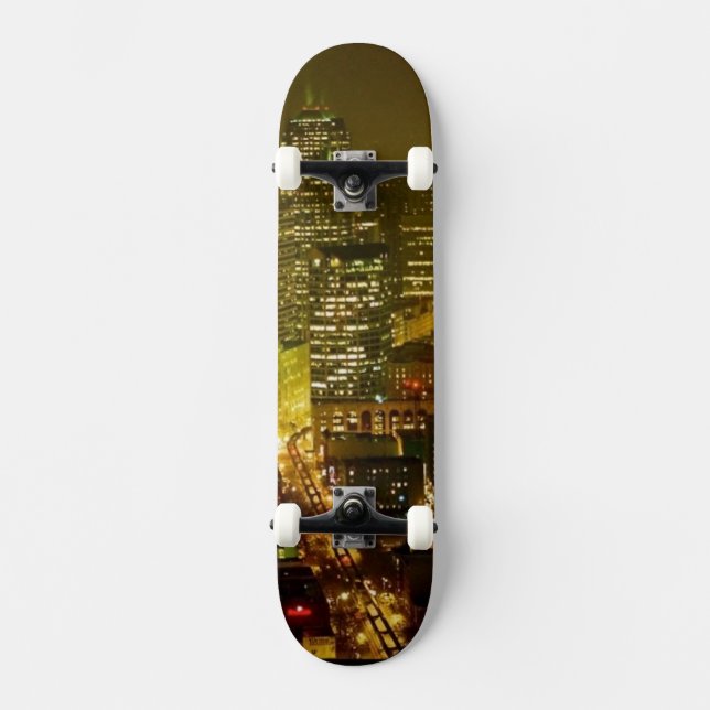 Skateboard Vue de ville de Seattle (Recto)