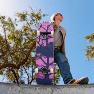 Skateboard Vue photo de Purple Hawaiian Ocean Beach Tree