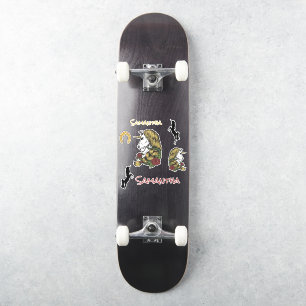 Skateboard Warrior Unicorn Gold  Sticker