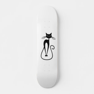 Skateboard Whimsical Skinny Chat noir