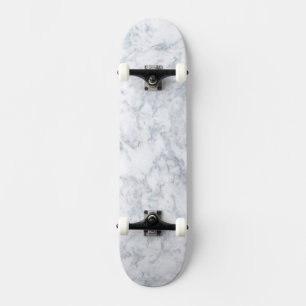 Skateboard White Marble Look