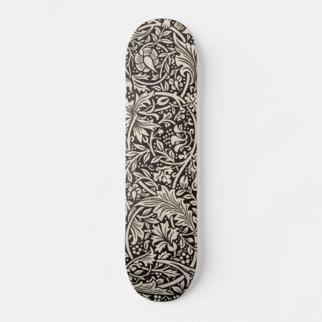 Skateboard William Morris Daffodil Floral Wallpaper Motif (Recto)