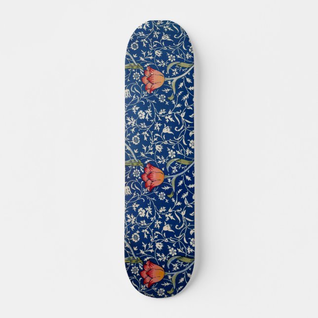 Skateboard William Morris Medway Floral bleu (Devant)