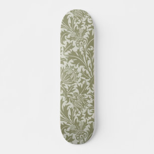 Skateboard William Morris Thistle Sage Green Motif