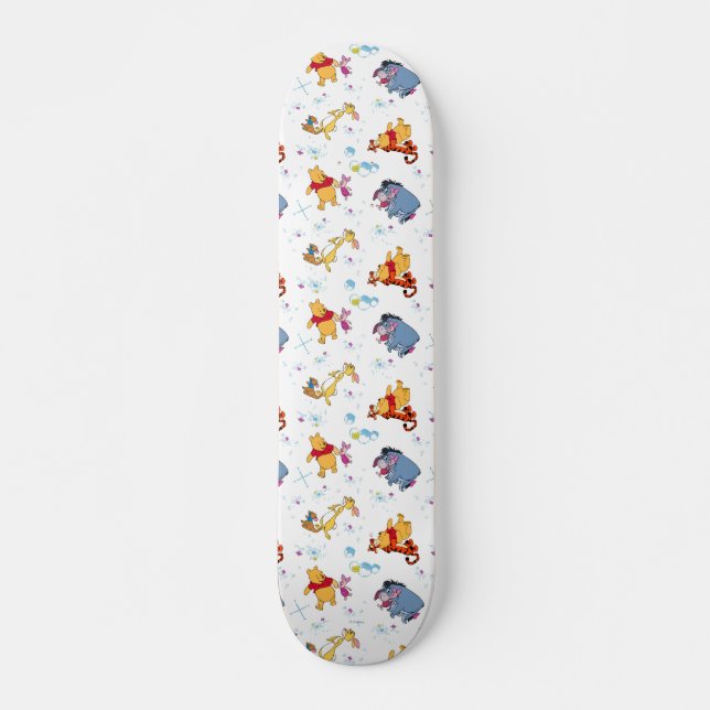 Skateboard Winnie l'Ooh | Accrocher avec le Motif d'amis (Devant)