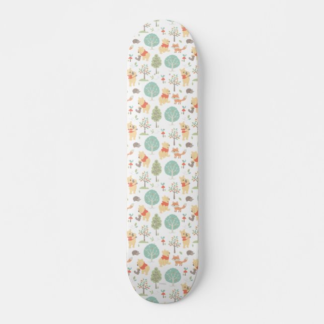 Skateboard Winnie l'Ooh | Cute Motif d'animaux en bois (Devant)