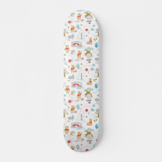 Skateboard Winnie l'Ooh | Dans le bois de cent acres (Devant)