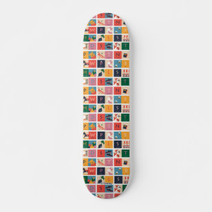 Skateboard Winnie l'Ooh Motif alphabet de bloc mou