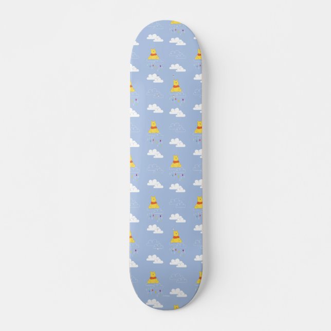 Skateboard Winnie l'Ooh | Motif nuageux Raindrop (Devant)