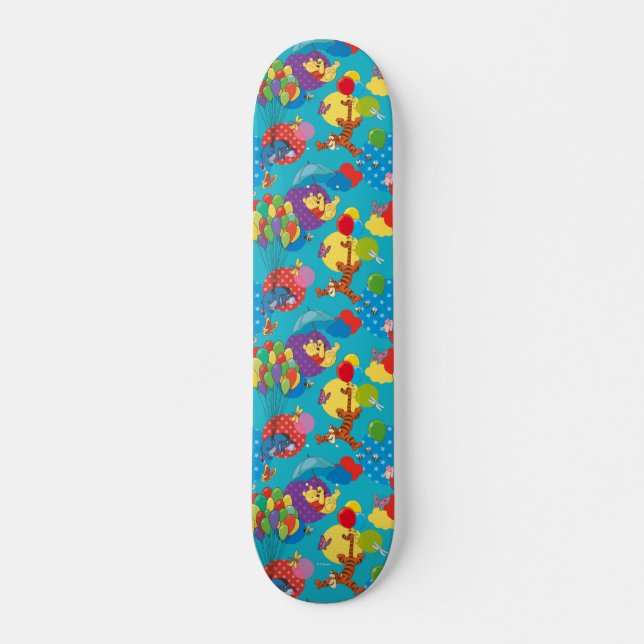 Skateboard Winnie l'Ooh | Parmi le Motif des ballons (Devant)