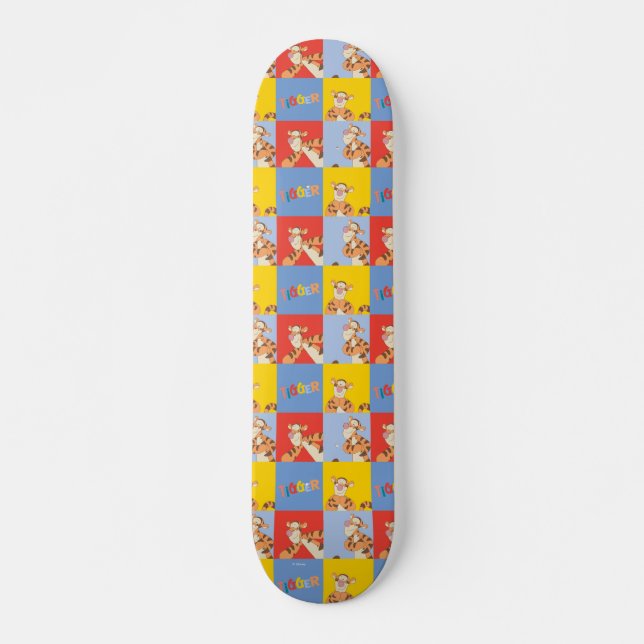 Skateboard Winnie l'Ooh | Tigger Bright Mosaic Motif (Devant)