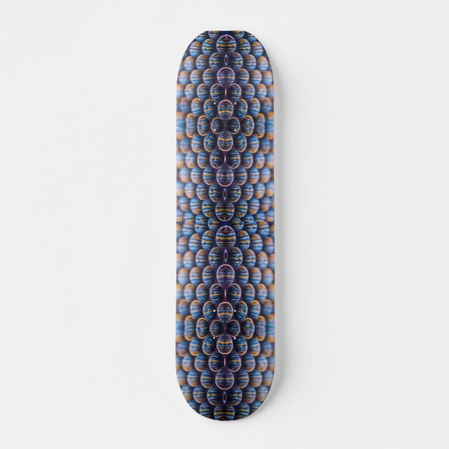 Skateboard with Abstract Honeycomb Image (Front)