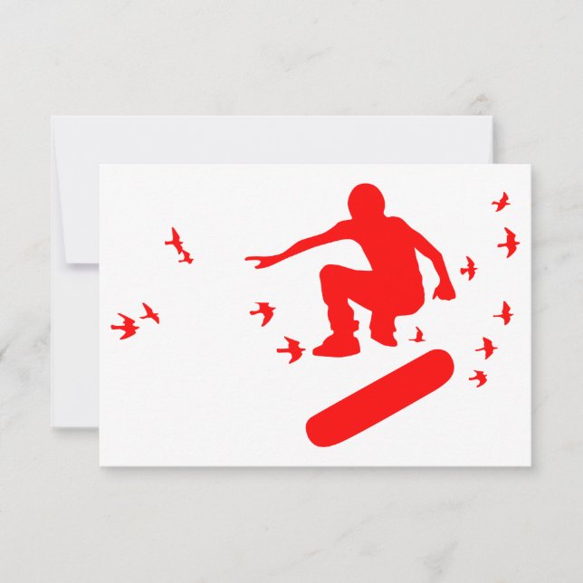 skateboard with birds invitation (Front)