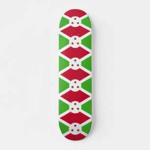 Skateboard with flag of Burundi