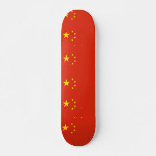 Skateboard with flag of China
