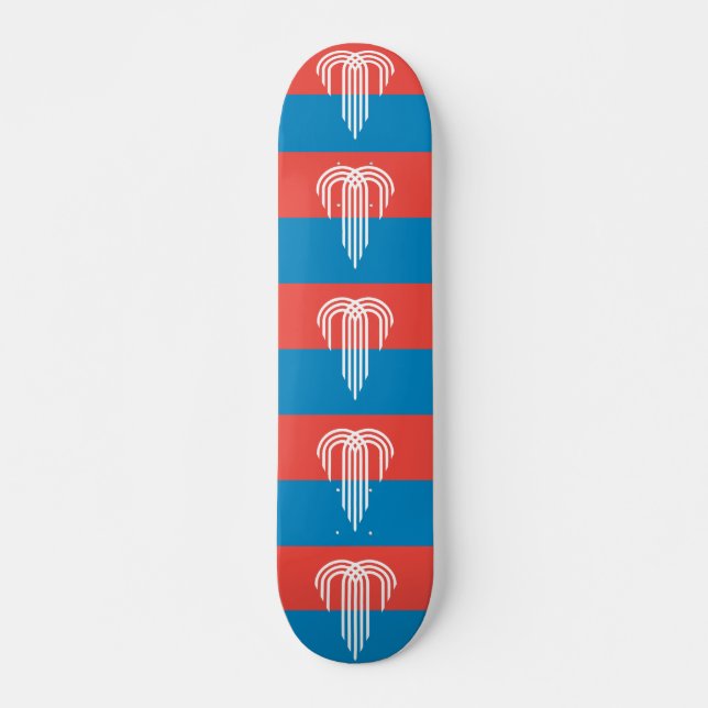 Skateboard with flag of Kansas City, Missouri (Front)