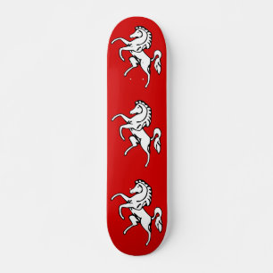 Skateboard with flag of Kent, England