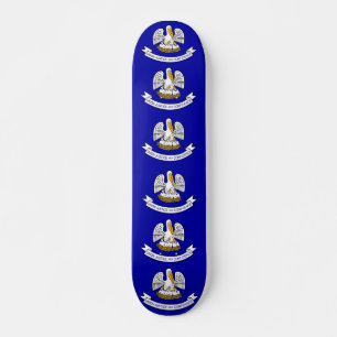 Skateboard with flag of Louisiana