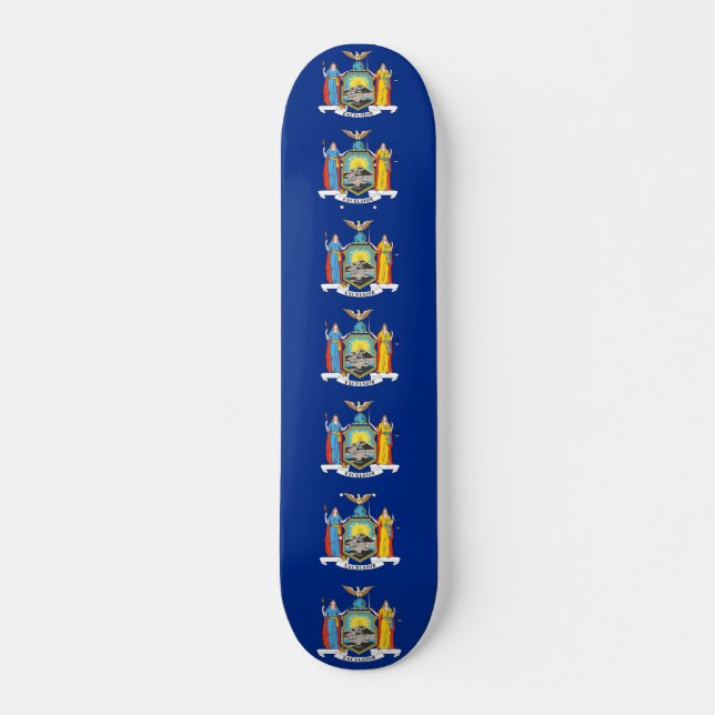 Skateboard with flag of New York (Front)