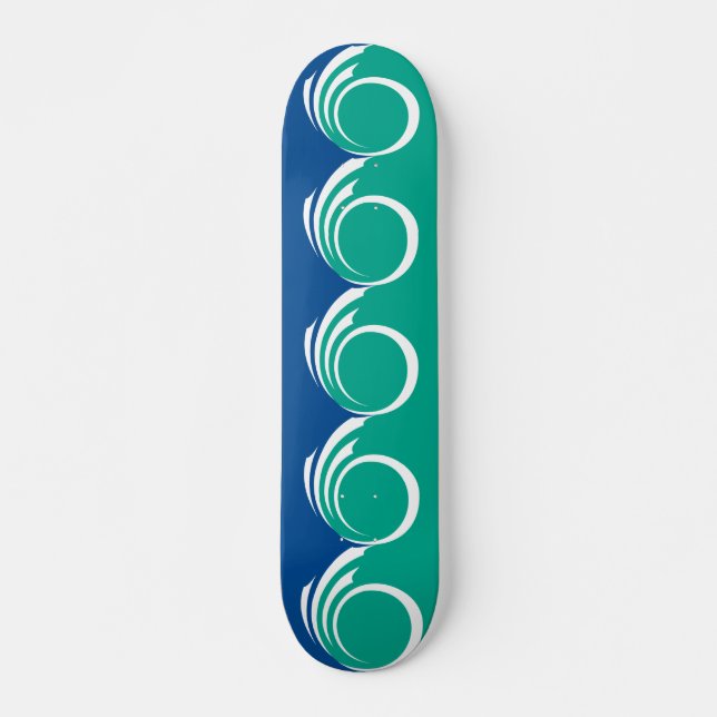 Skateboard with flag of Ottawa, Canada (Devant)