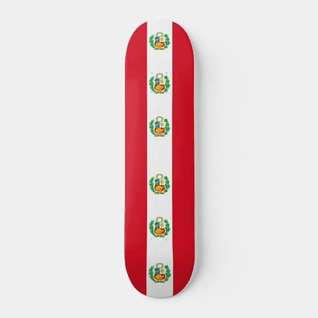 Skateboard with flag of Peru (Front)