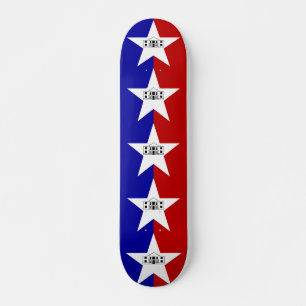 Skateboard with flag of San Antonio, USA