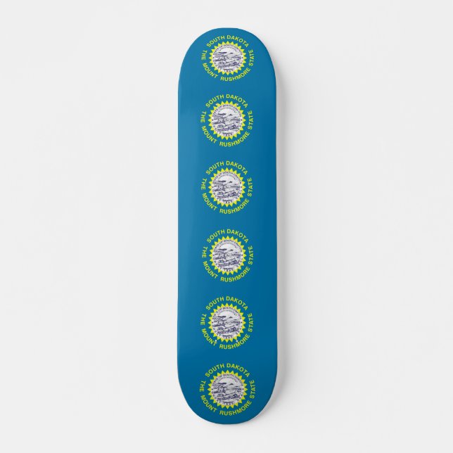 Skateboard with flag of South Dakota (Front)