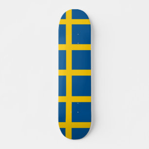 Skateboard with flag of Sweden