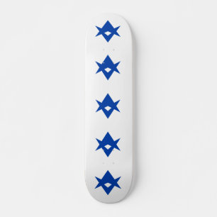 Skateboard with flag of Toyota City, Japan