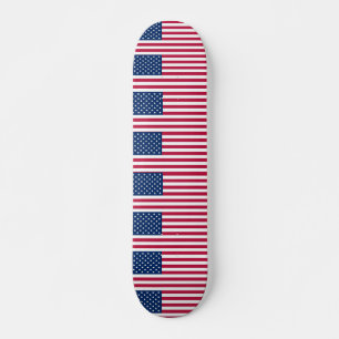 Skateboard with flag of United States