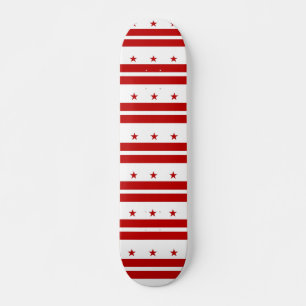 Skateboard with flag of Washington DC